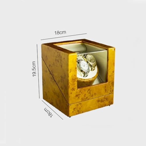 FENOKD Automatic Watch Winder Watch Winder Shake Table Device Automatic Winding Box Mute Anti-Magnetic Shaker Motor Winding Device Turntable Box Wood Grain