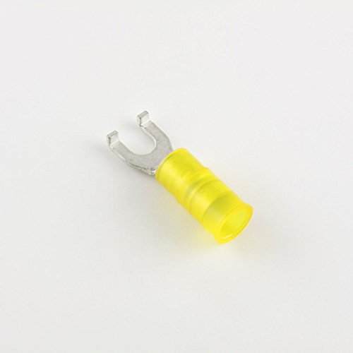 12-10 Ga. Nylon-Insulated Flanged Fork Terminals, #10 Stud - (Pack of 25)
