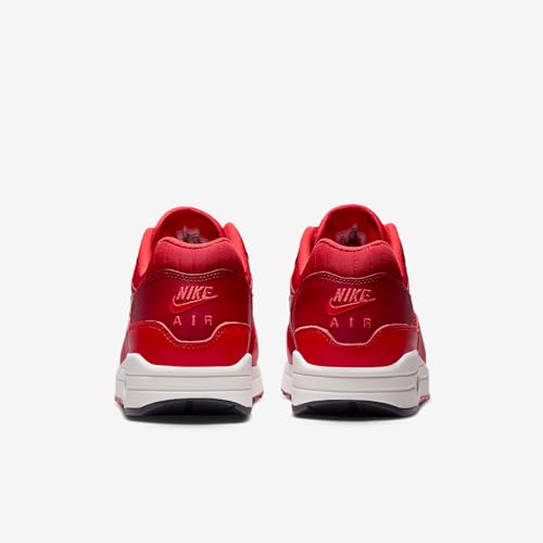 Image of Nike Air Max 1 Men's Shoes (HQ3607-687, Gym Red /University Red /Light Crimson /Sail) Size 6