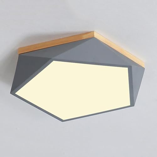 KNBVFHG Nordic LED Ceiling Lights Geometric Wooden Macaron Ceiling Lamp