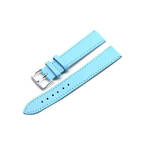 ヴィンテージ時計バンドストラップレザー時計バンドステンレススチールバックルクラスプ時計アクセサリー16mm 18mm 20mm 22mm 24mm時計ストラップ (Color : Blue, Size : 12mm)