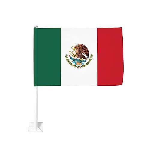 Generic Mexico Flag Car Flag 18x12 Inch Polyester UV Protection Double Sided Perfect for Car Sports Events Parties Festivals