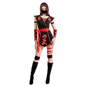 Spooktacular Creations Halloween Disfraz de Ninja Adulto para Mujer, Fiesta de Disfraces, Truco o Trato, Fiesta Cosplay