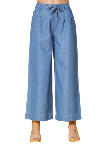 Image of NOVIO Cotton Blend Women Mid Rise Fashion Palazzo for Women