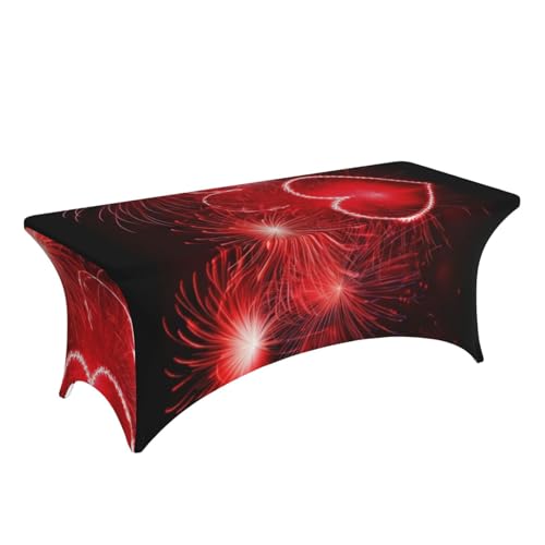 Nappe extensible en élasthanne anti-pli pour table rectangulaire de banquet - 4