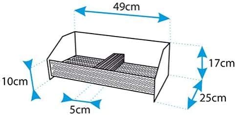 Imex El-Zorro 71417 koszyk płyta kuchenna pellet, 49 x 25 x 17 cm