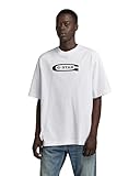 G-Star Para Hombre Camiseta Old School Logo Boxy, Blanco (white D23904-C336-110), M