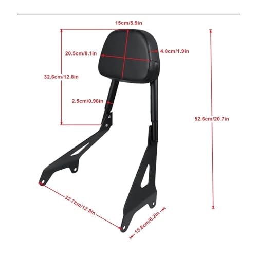 Coussin dossier Bolt XV950 avec support acier détachable rapide - 3