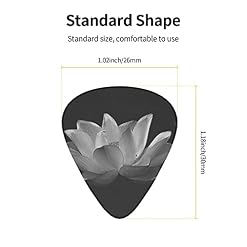 Ensemble de 12 médiators de guitare Lotus noir et blanc pour guitare acoustique, guitare électrique, contrebasse… - Les Beatles, Paul McCartney, John Lennon, RIngo Starr, George Harrison Ensemble de 12 médiators de guitare Lotus noir et blanc pour guitare acoustique, guitare électrique, contrebasse… – Image 4
