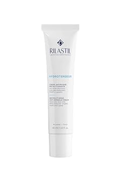 Rilastil Hydrotenseur Crema Viso Antirughe Ristrutturante, Texture Leggera con Acido Ialuronico per Pelli Normali e Sensibili, Confezione 40 ml