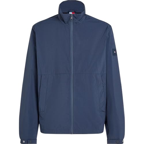 Tommy Hilfiger Men’s Branded Jacket with Zip, Blue (Desert Sky), XXL