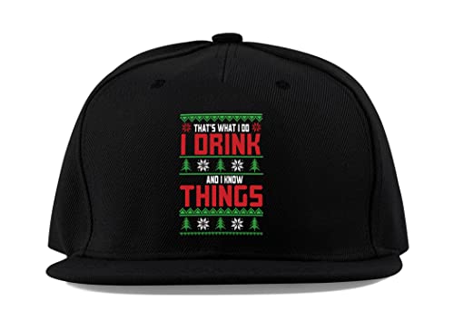 Casquette I Drink and I Know Things en coton noir pour vos soirées entre amis