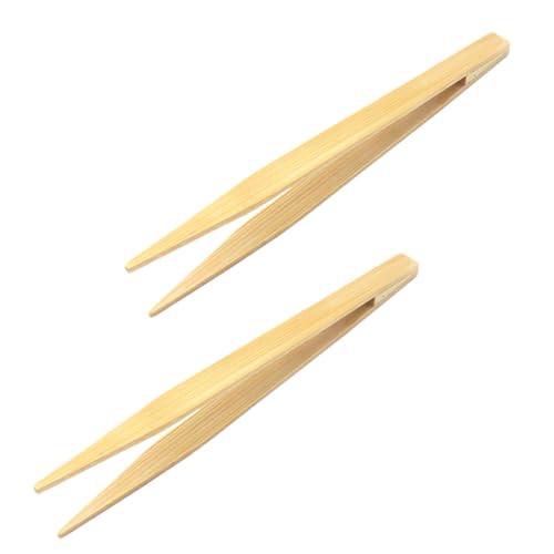 Abaodam 2個 防静電竹製?食?子 爬虫類用非滑り餌やりピン 軽量柔軟で にトカゲ ヘビ クモ等のペット給餌用