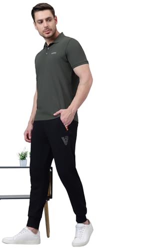 Image of Van Heusen Men Solid Regular Fit Polo T-Shirt - Anti Stat, Swift Dry, Half Sleeves