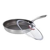 Sartén De Titanio Con Tapa: Accesorios De Cocina Antiadherentes, Tapa De Sartén De Cocina, Para Principiantes, Familias Ocupadas, Preparación De Comidas, Propietarios De Viviendas, Apartamentos
