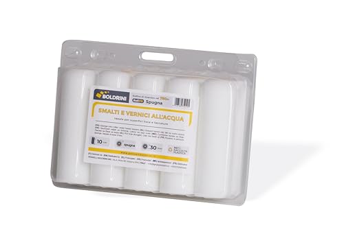 Mini rullo, rullino in spugna, ideale per smalti e vernici all'acqua - Lunghezza 10 cm - Set 10 pezzi