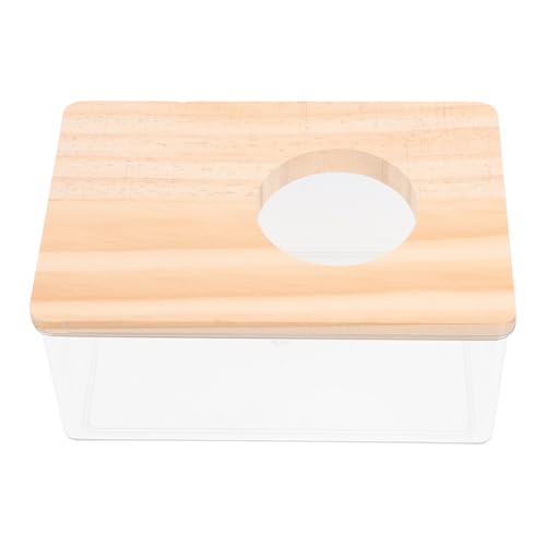 TOPBATHY Toilettes Transparentes pour Hamster Bain de Sable Facile à Nettoyer en Acrylique Multifonctionnel pour Petits Animaux Salle de Bain pour Hamster