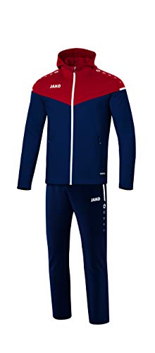 JAKO Champ 2.0 M9620 Men's Tracksuit with Hood XL Navy/Chilli Red, Marine/Chili Red