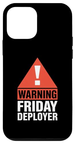 IT Joke Warning Friday Deployer Developer DevOps X}zP[X iPhone 12 mini p