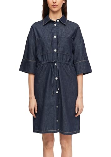 Robe t-shirt en denim Comma 2180658 pour femme en coton bleu chic