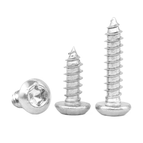 10〜50個 パンヘッド トルクスドライブ セルフタッピングネジ 304 ステンレススチール M2 M3 M3.5 M4 M5 M6 丸頭 6ローブ スタータッピングネジ(14mm,M2 50pcs)