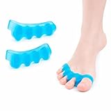 KTSAY Silicone Toe Spacers,Toe Separators for Bunion Relief, Hammer Toe & Foot Pain, Yoga Toe Stretchers for Women & Men（Blue）