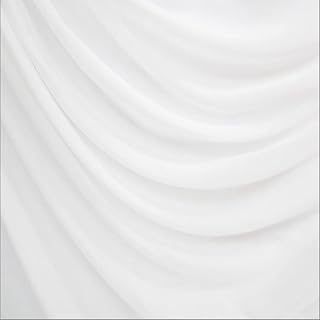 Texco Inc 60" Wide Solid Interlock Lining 100% Polyester Knit 2 Way Stretch/Apparel, Home/DIY Fabric, Party Decoration, White #500 1 Yard