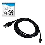HQRP Long 6ft USB to Mini USB Cable/USB Charging Cable Replacement for PDP Afterglow Prismatic Wireless Headset ; PDP Afterglow Universal Wireless Headset