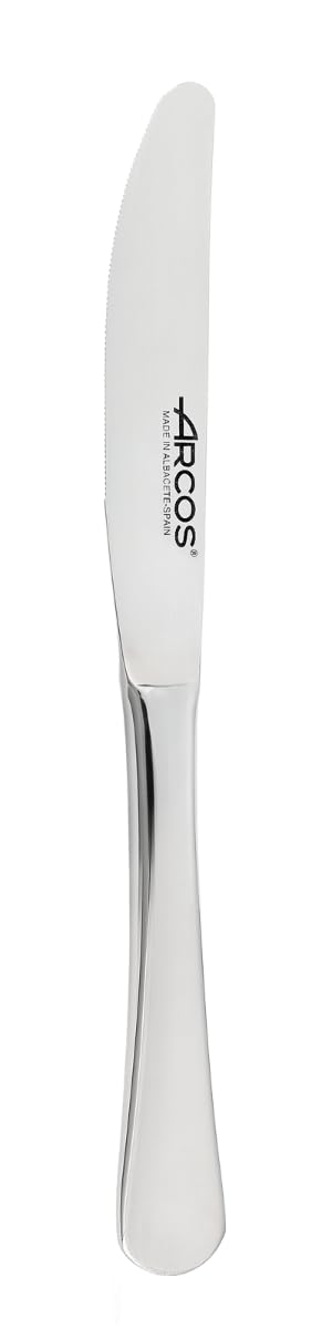 Arcos Serie Lisboa - Cuchillo de postre | Cuchillo Lunch - Monoblock de una pieza en Acero Inoxidable 85 mm - Color Plata