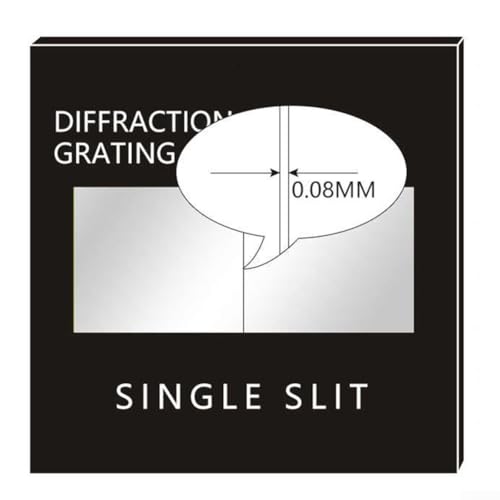 Advanced Physics Beugungsgitter 50 x 50 mm Glasoptische Platte, Nano-graviert für 200–2000 nm Wellenlängenbereich, für pädagogische Demonstrationen, optische Interferenzen (0,08 mm)