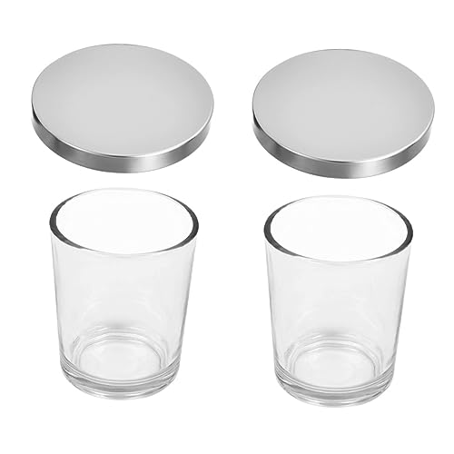 OSALADI 2piezas Frascos De Vidrio Recipientes para Velas Copas para Velas Taza