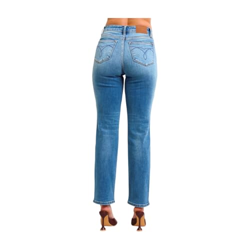 Judy Blue Thermal Straight Jeans4
