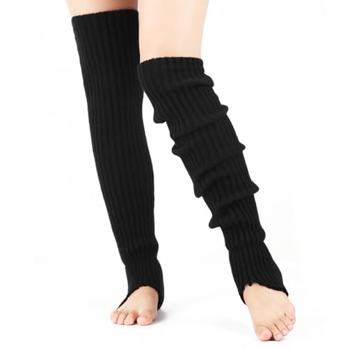Image of Passionbility Leg Warmers for Women 80s, Ribbed Knit Long Socks Leg Warmer