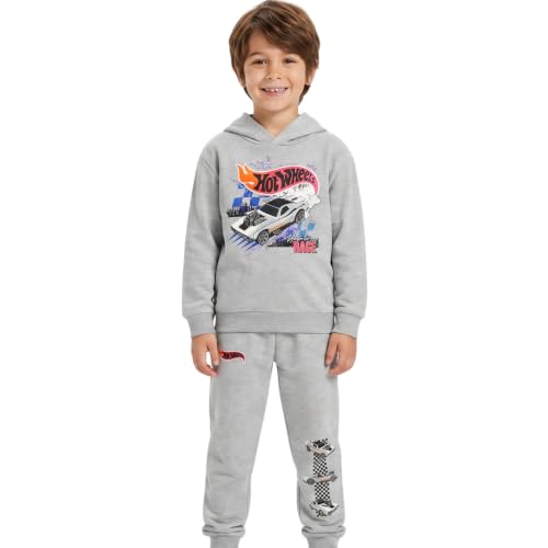 Sudadera con capucha Hot Wheels y pantalón cómodo que resiste el juego diario