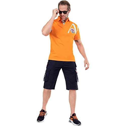 Nebulus Polo da uomo TUPAI, Colore: arancione., L