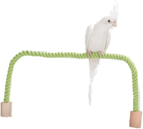Soporte para pájaros, perca en forma de U, material de cuerda de cáñamo, soporte de plataforma, juguetes de ejercicio para pájaros y loros,