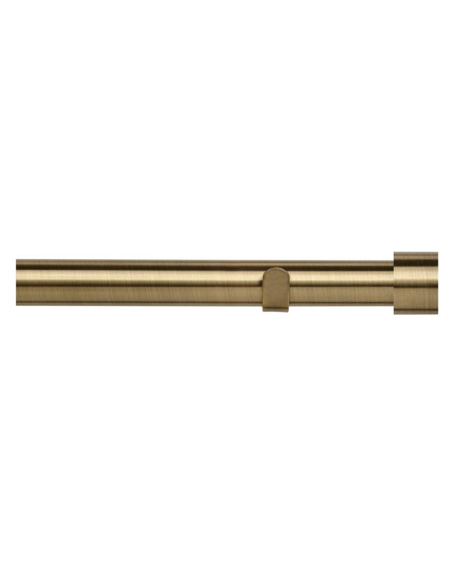 ABC Decor Eyelet Curtain Pole Trade Pole with Adjustable Bracket, STUD Finials, Antique Brass, 400cm wide