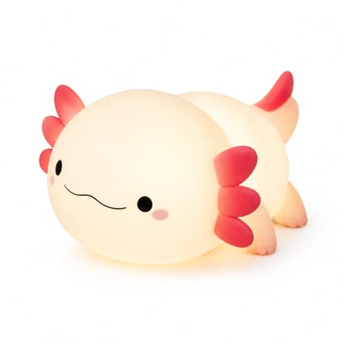 Lámpara de noche Axolotl de silicona y tacto suave