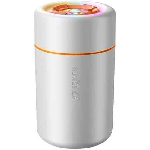 KISSWILL Mini Humidifier, USB Personal Desktop Humidifier for RV, Office, Bedroom etc. Auto Shut-Off, 2 Mist Modes, Super Quiet (White) Cover
