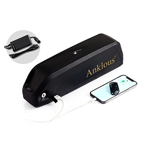 ANKLOUS Ebike Battery 48V 13Ah Electric Bike Battery for 250-1000W Bike Motor with USB Port, 3A Charger, Safe Lock, Electric Bicycle Lithium Battery Compatible with Bafang (2-5 Days Delivery)â€¦