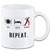 Tasse mit Spruch &Prime;Eat Sleep Dance Repeat&Prime; Motiv T20 Geschenk Spruchtasse Humor Spa&szlig; Deko Tanzen Tanzsport Paartanz Mug Kaffeetasse