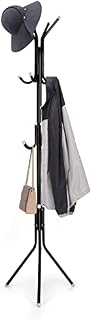XJYMCOM Coat Rack 175cm 12 Hooks Clothes Stand for Jacket Rack Umbrella Clothes Holder Floor Standing Rack Clothes Hanger Hooks for Bedroom Hallway Office(Black)