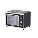 SEVERIN Mini-Four à chaleur tournante 30 L avec tournebroche, Four posable 1 600 W design simple et élégant, Mini-four électrique avec minuteur 120 min, Noir/Inox, TO 2056