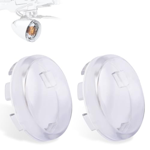 Image of Turn Signal Lens Kit,Front /Rear Bullet Turn Signal Light Replacement Lenses Covers for Harley Sportster 883 1200 /Touring Road King Electra Glide Street Glide /Softail /Dyna /V-Rod,Clear,2 PCS