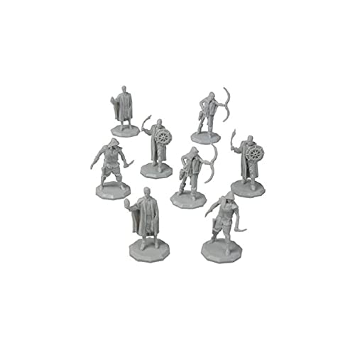 Monster Protectors 8 Unpainted Fantasy Human Mini Figures- All Unique Designs- 1