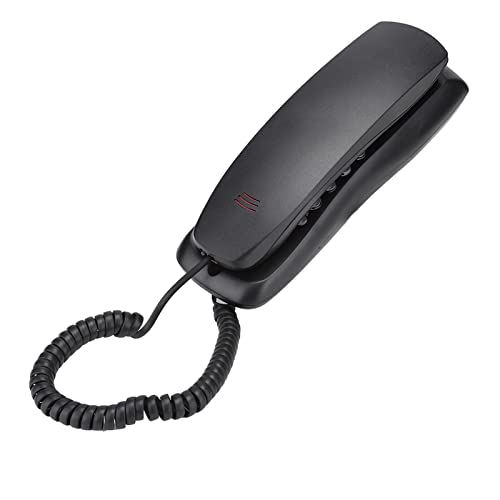 AMZOPDGS Mini teléfono de Escritorio con Cable, teléfono Fijo, teléfono de casa, teléfonos fijos con Cable para Oficina en casa, teléfono de Hotel de Negocios
