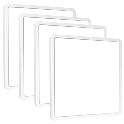 zemty 36W 3240LM LED Ceiling Light, 4 Packs Bathroom Lights Waterproof, Square Flush Modern Ceiling Lighting for Kitchen Bedroom Living Room Office