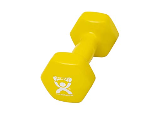 Cando Vinyl-Coated Iron Dumbbell,Yellow, 9 Lb, 1 Each (10-0558-1) #TOP9