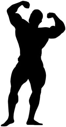 Amazon アウトドア ステッカー ボディビルダー強い車のステッカーデカール反射練習ジムスポーツオートバイ車の窓の装飾ステッカー アウトドア ステッカー Color Name Black バイク用ステッカー デカール 車 バイク