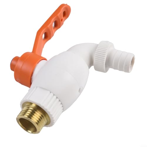 Raccord d'eau en plastique à filetage mâle pour aquarium, adaptateur de robinet de jardin, raccord blanc de 1,5 cm, compatible avec tuyau de 1,2 m, design en L